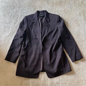 Liz Claiborne Chocolate Brown Blazer Classic Suit Jacket Size 10